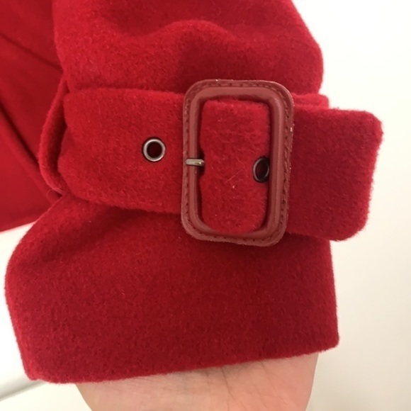 BCBGMaxazria Red Wool Double Breasted Peacoat Size XS/0 - Picture 4 of 10